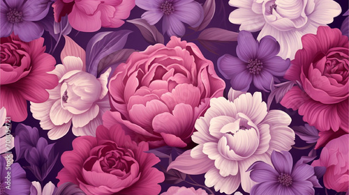 Beautiful floral background for design, textile pattern imitation, spring illustration © Ekaterina
