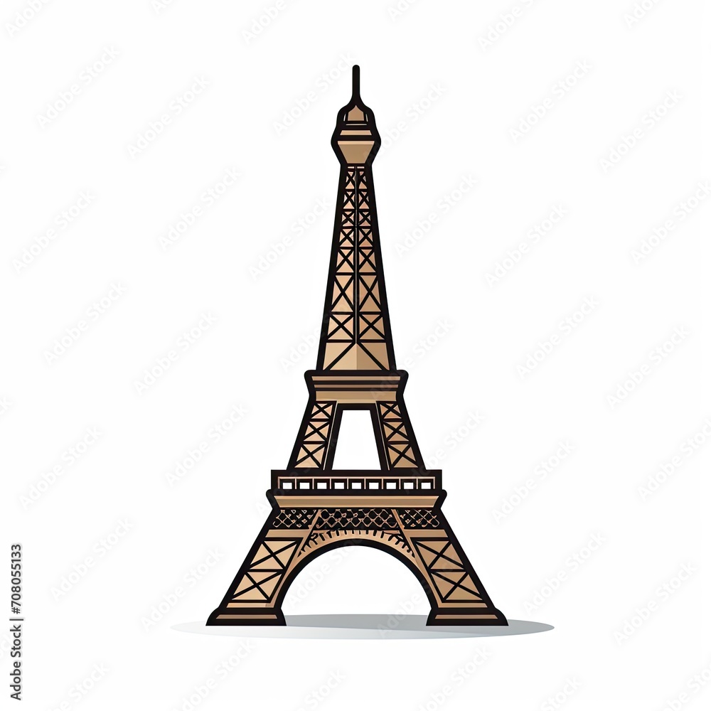 Eiffel Tower vector illustration clipart