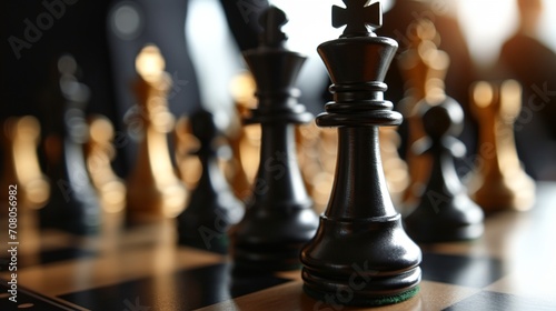 a chess board with a black and white chess
