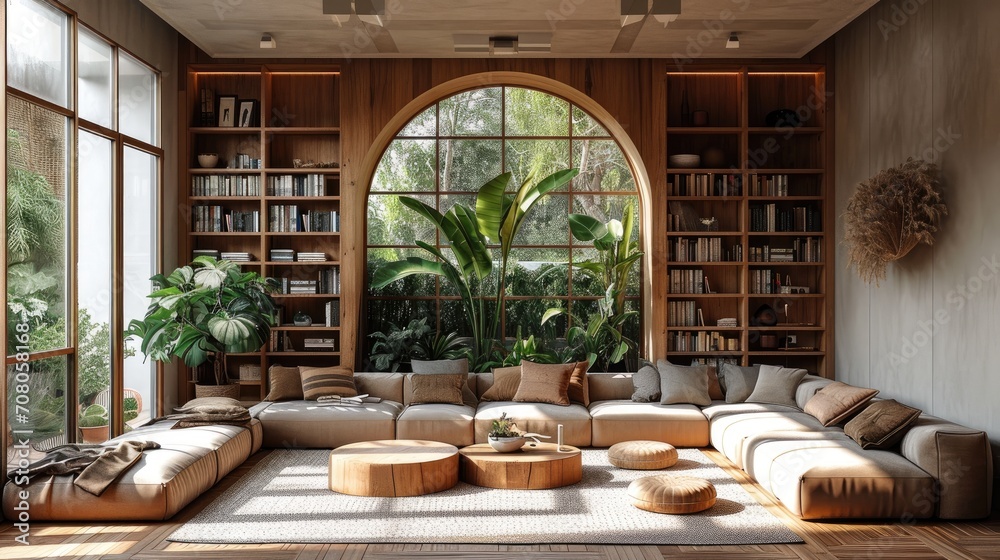 Fototapeta premium Scandinavian Charm Living Room Design
