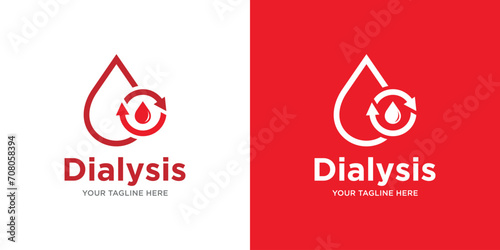 Dialysis or blood circulation vector logo template. Organ symbol design. logo for health and medicine.
