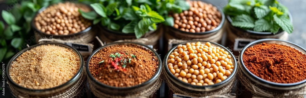 Bowls with soy and cereals and the inscription “No GMO”, Concept: healthy eating and natural products.
Bowls with soy and cereals and the inscription “No GMO”, Concept: healthy eating and natural products.