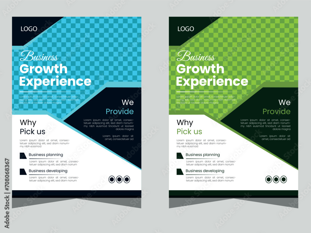 Company simple flyer design template.