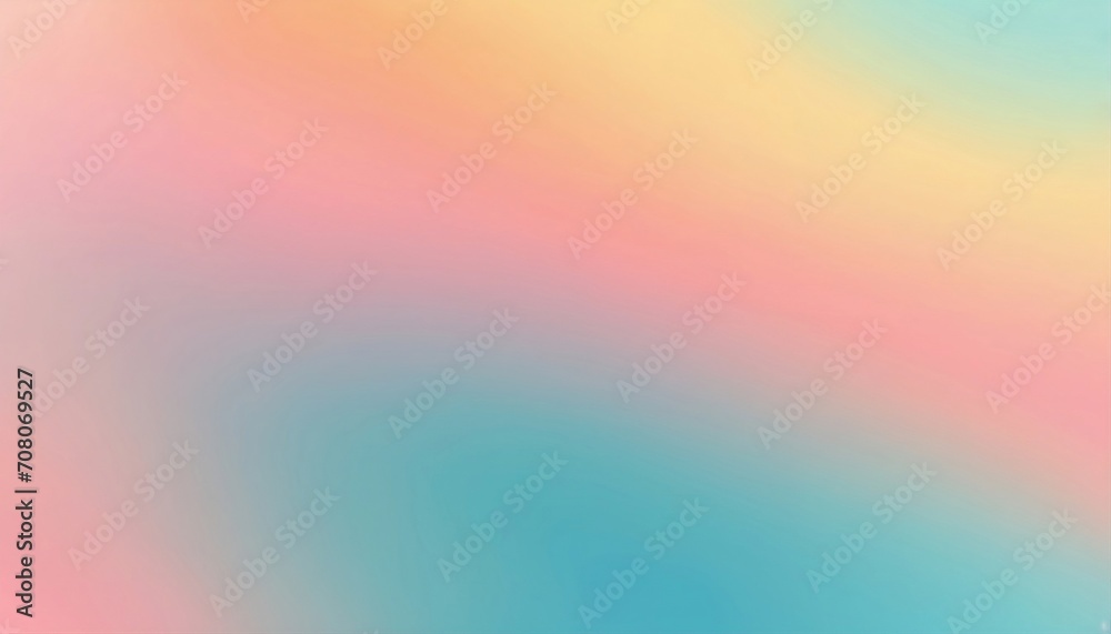 Pastel pink, teal butter, yellow and papaya orange gradient background. Soft colors blended abstract gradient background vector art illustration