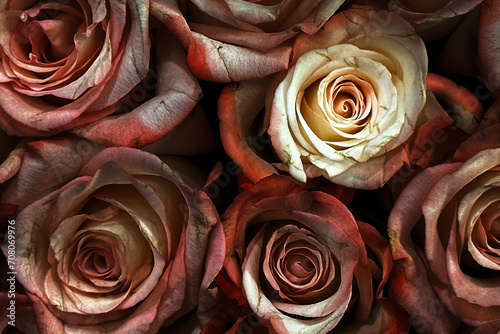 Roses in dramatic light