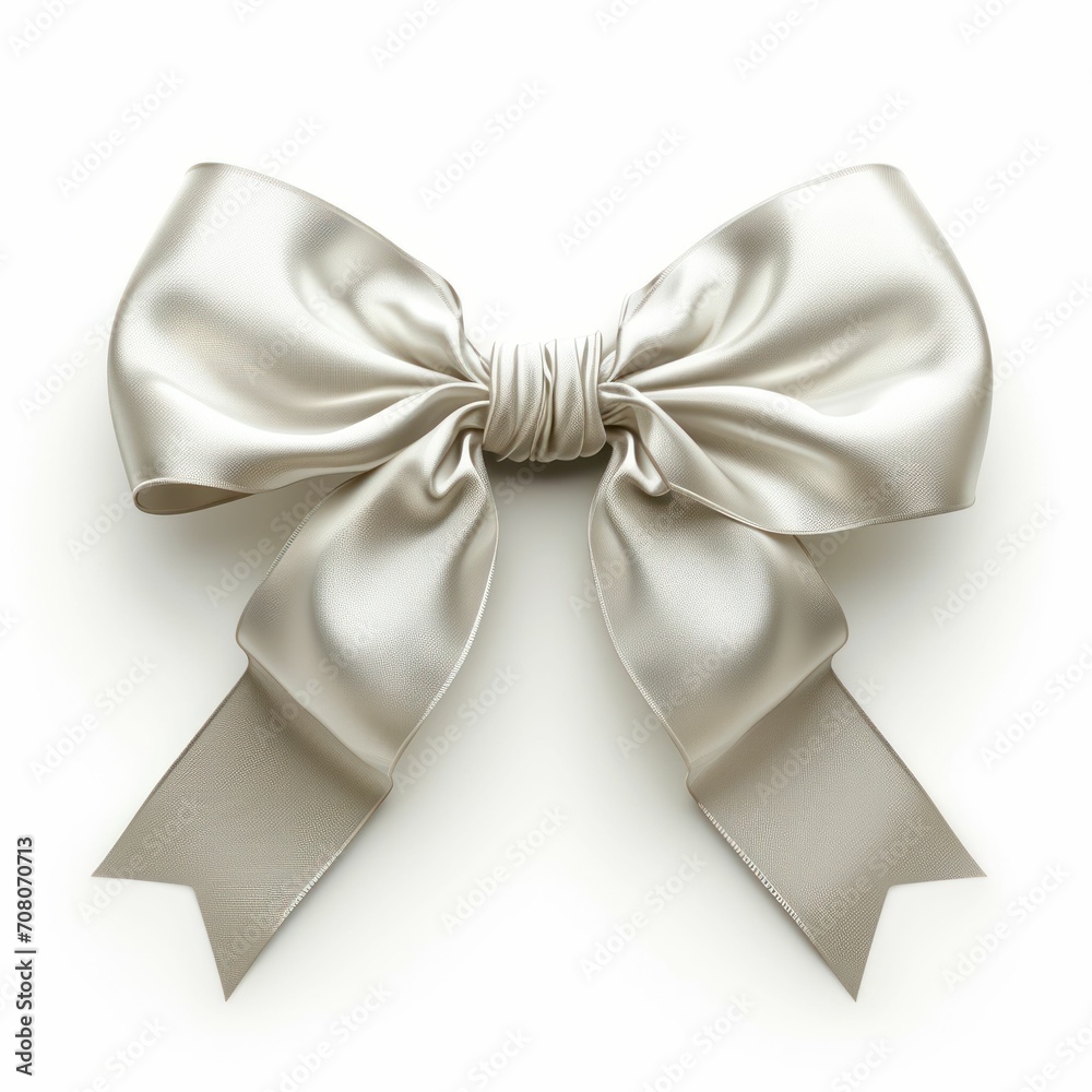 silver ribbon bow silver ribbon bow