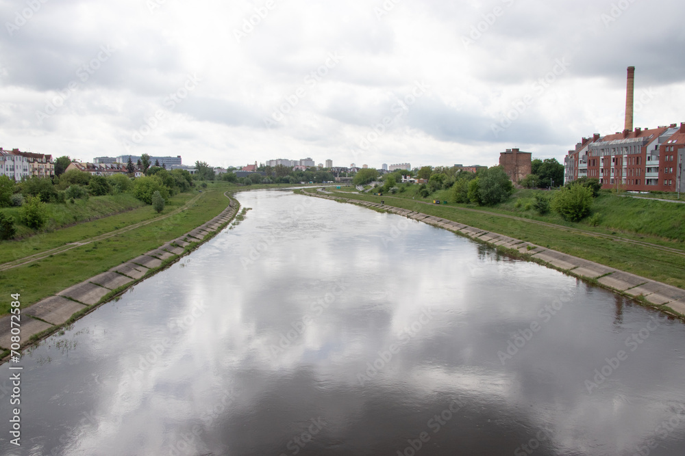 View from the bridge in Poznań, Poland