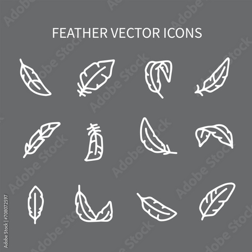 feather vector icons set