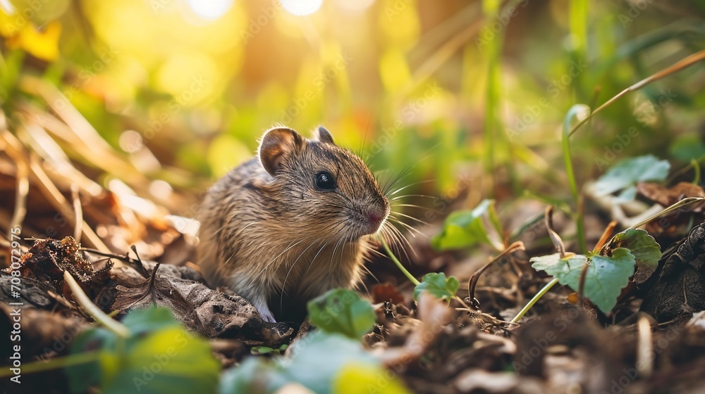 Lemming in wild nature. Copy Space Lemming in wild nature. Copy Space