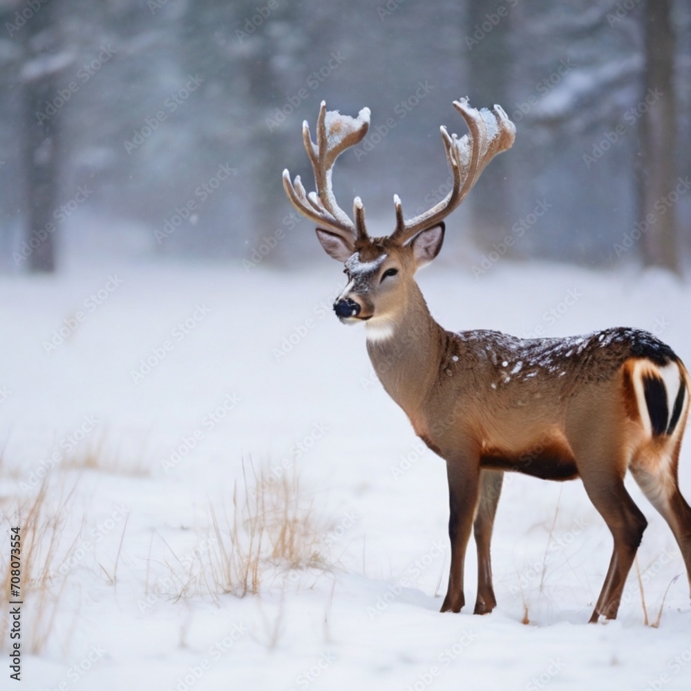 deer in snow deer in snow
