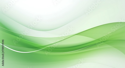 Abstract green background with smooth lines. Vector illustration. Clip-art