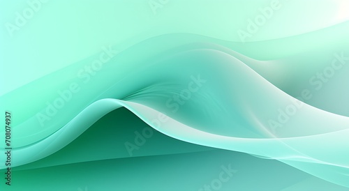 abstract background with smooth lines in green and turquoise colors