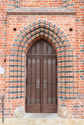 Church gate in Poznań, Poland.
