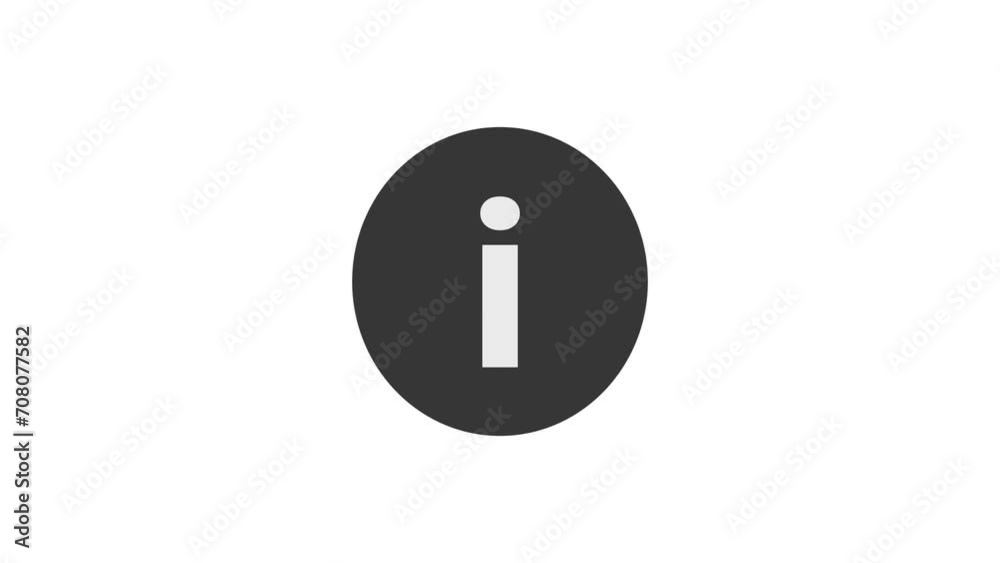 i symbol for information icon looping animation, simple motion graphic i symbol for information icon looping animation, simple motion graphic