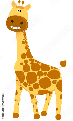 giraffe hand drawn illustration created in adobe illustrator 