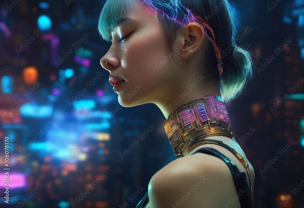 portrait of a woman in a nightclub portrait of a woman in a nightclub