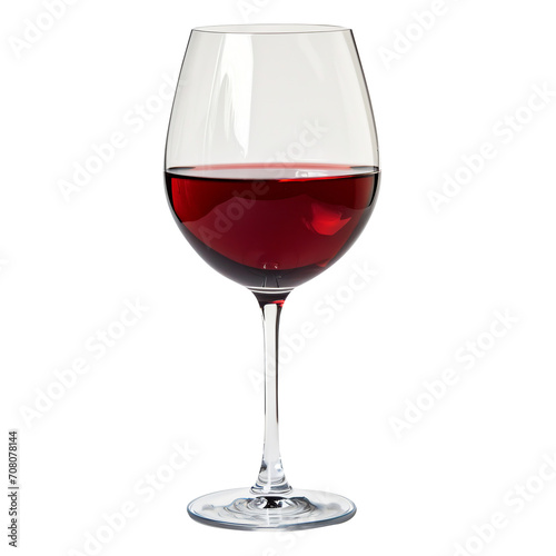 Wine glass on transparent background. Generativbe AI.
