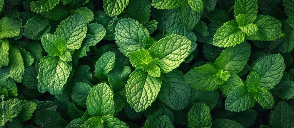 mint leaves green Background mint leaves green Background