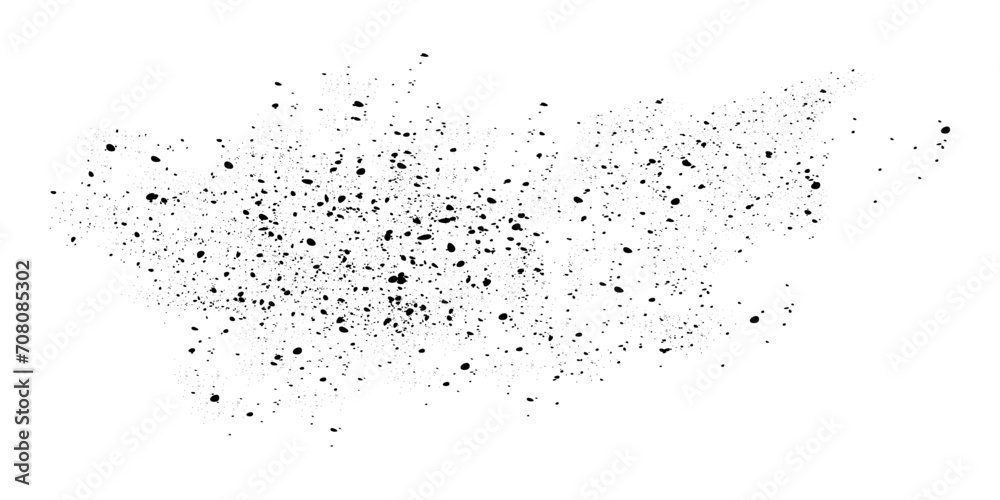 Vector ink splatter. Paint splatter isolated on white background. Black ink blots and grunge texture. Hand drawn dirty grungy background. Dust overlay distress grain. Black and white vector Vector ink splatter. Paint splatter isolated on white background. Black ink blots and grunge texture. Hand drawn dirty grungy background. Dust overlay distress grain. Black and white vector