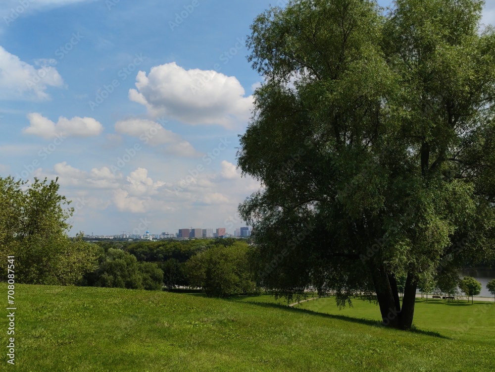 Summer day in Kolomenskoye Park in Moscow
