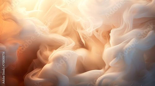 Ethereal Ivory Smoke: Abstract Light Background with Dramatic Backlighting, Captivating and Unique Visual