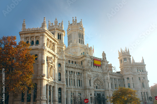 Cibeles Palace (Communications Palace) at the Plaza de Cibeles in Madrid, Spain photo