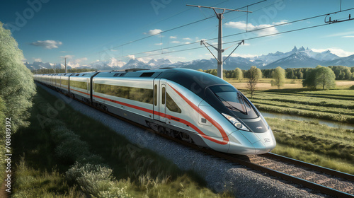 Trenitalia High Speed Train In Motion	
