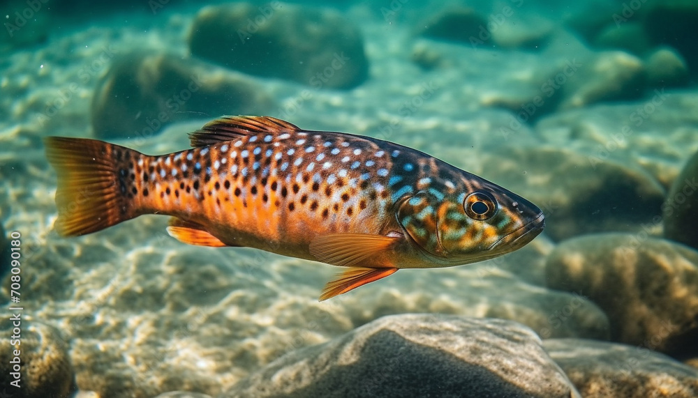 Underwater nature, animal fish, water reef, scuba diving, tropical climate generated by AI Underwater nature, animal fish, water reef, scuba diving, tropical climate generated by AI