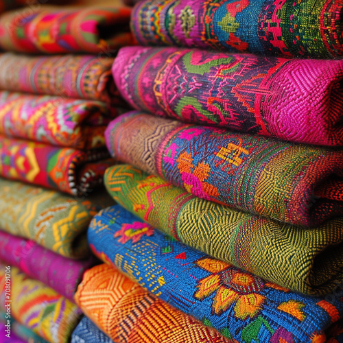 Typical Ecuadorin fafrics very colorful