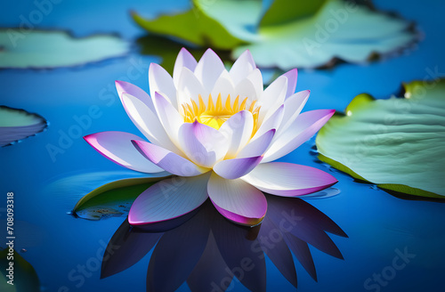 water lily in the pond. 