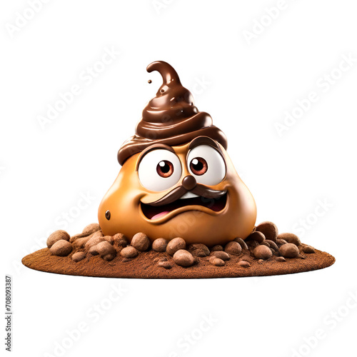 Transparent Funny Poop with Face Reaction