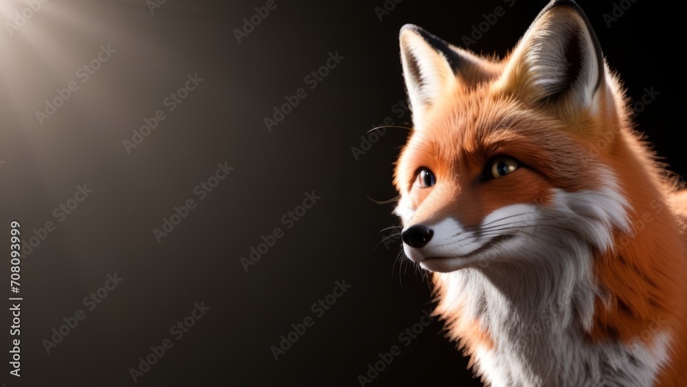 red fox portrait ai generated