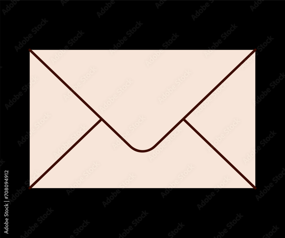 empty closed envelope Valentines day minimal love letter vector illustration. empty closed envelope Valentines day minimal love letter vector illustration.