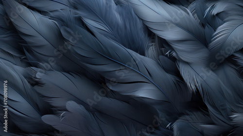 An abstract background in the form of black feathers, Generative AI © Oleksandr