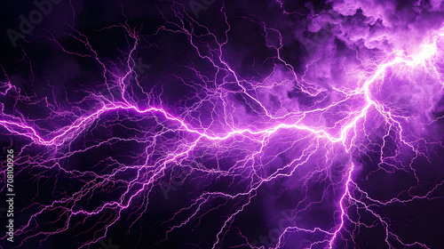 Abstract background of purple lightning