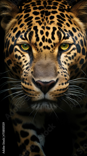 close up portrait of a leopard © OneByOne