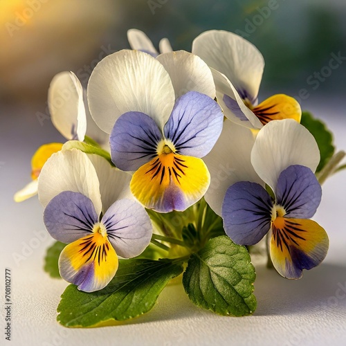 Bukiet kwiatów fiołka trójbarwnego

