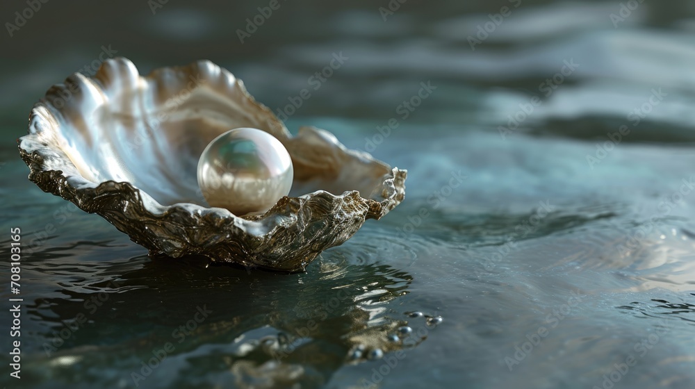 Seashell with pearl Seashell with pearl