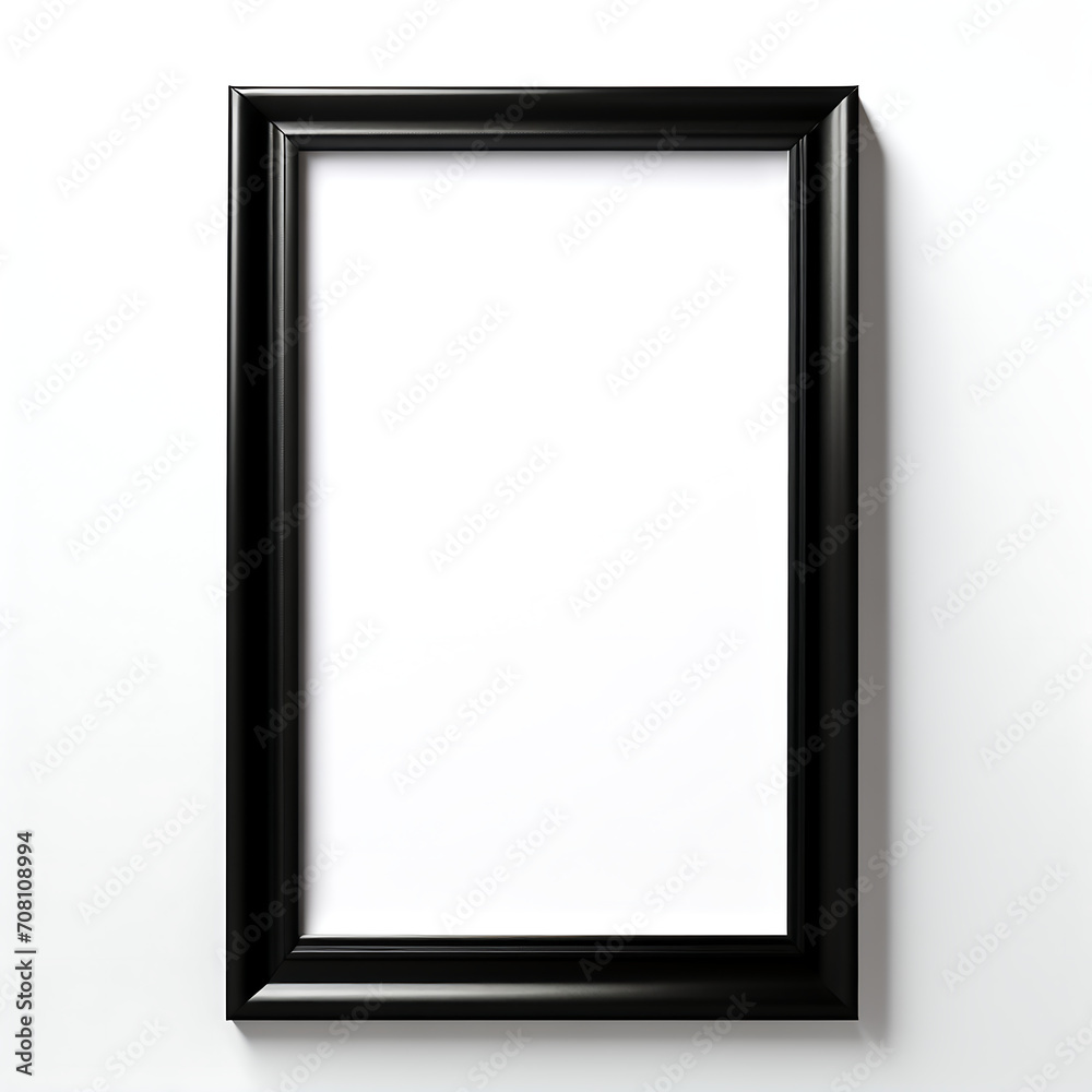 Fototapeta premium Black photo frame blank mockup