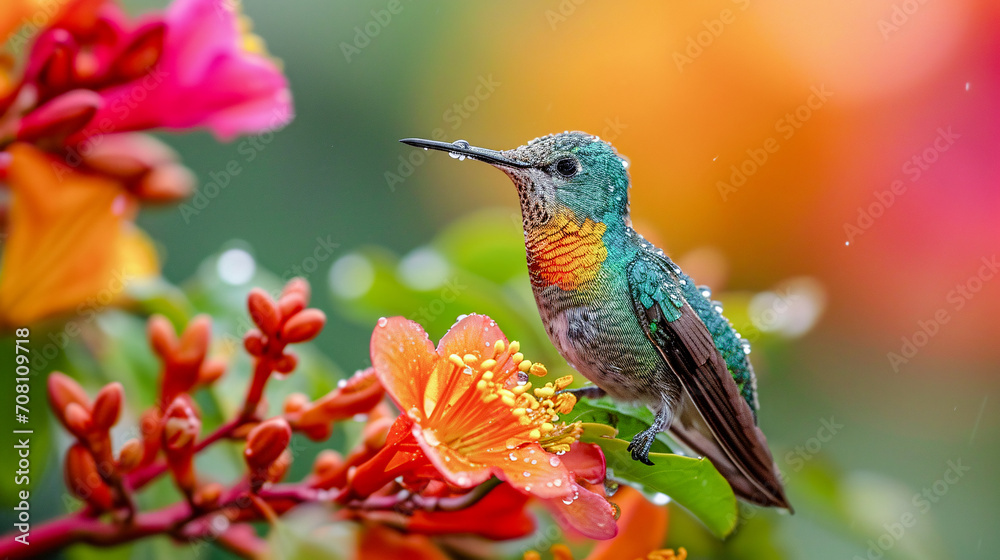 Hummingbird on a Flower Nectar Nature Wallpaper Background Poster Illustration Digital Art Cover Card Hummingbird on a Flower Nectar Nature Wallpaper Background Poster Illustration Digital Art Cover Card