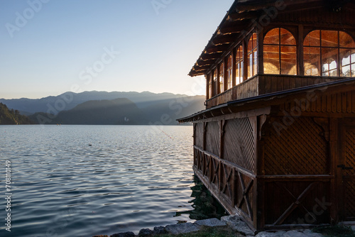 Landscape of Lake Bled  in Slovenia