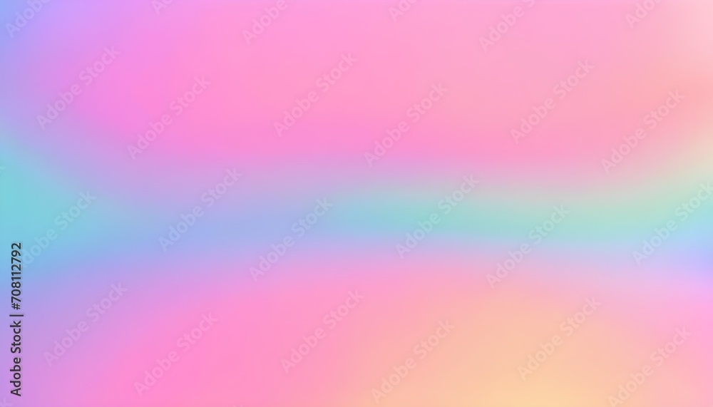 Bright pastel colors cute pink, sky blue, light yellow holographic gradient background design, wallpaper - obrazy, fototapety, plakaty 