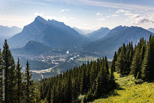banff town from the moutains