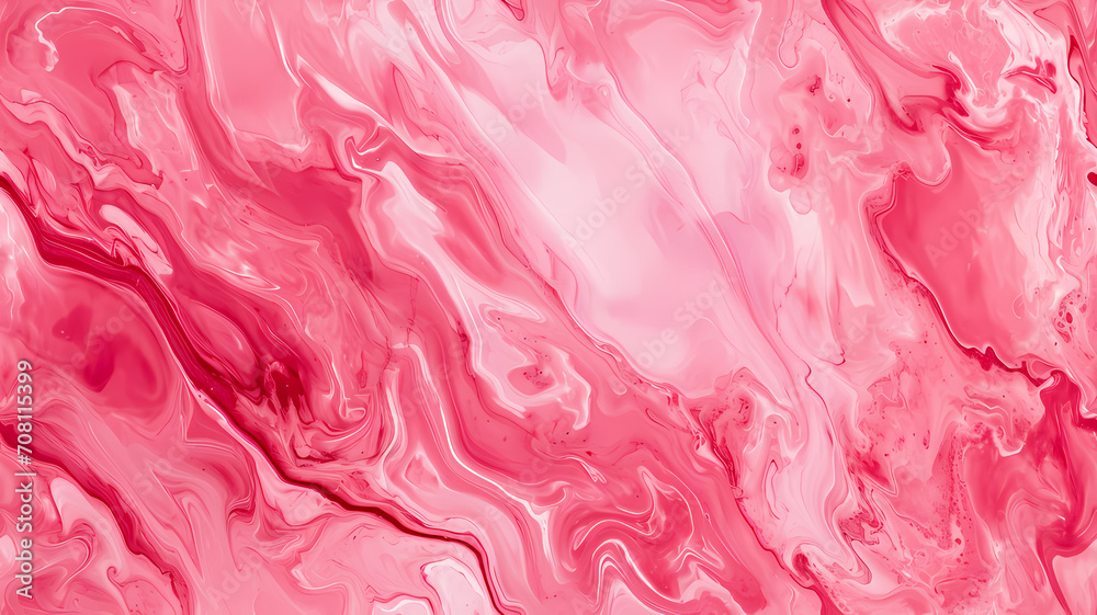 Smooth hot pink marbled surface background or wallpaper or website or header, copy text space for words