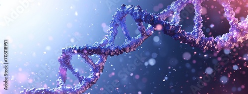 Blue Colorful DNA molecule Background