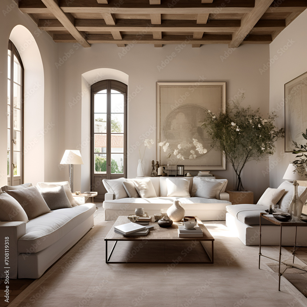 Fototapeta premium traditional Italian living room