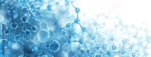 Blue Colorful DNA molecule Background