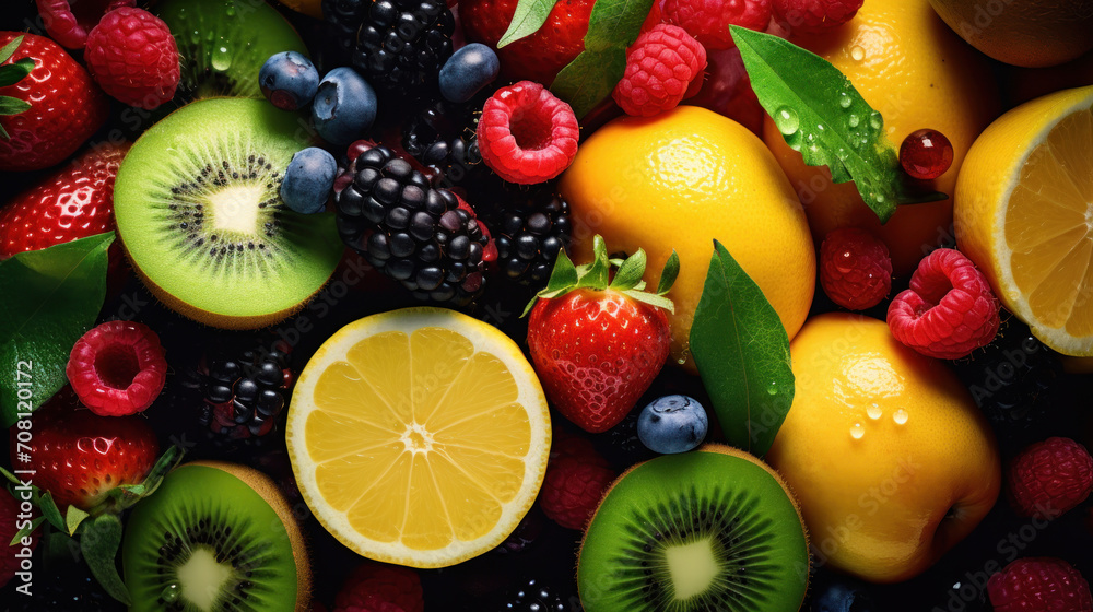 sliced fruits on the table sliced fruits on the table