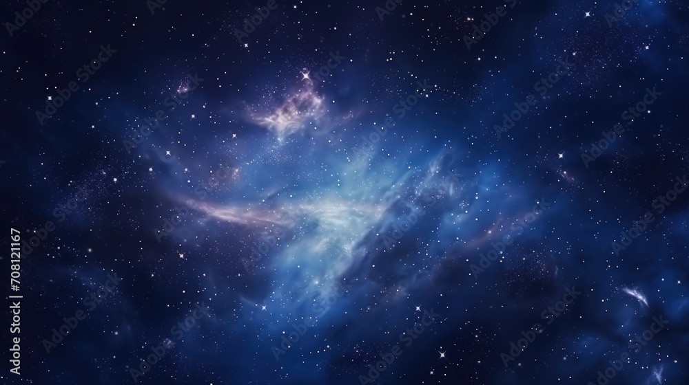 Fantasy beautiful space background of the night with starry sky. AI generated image - obrazy, fototapety, plakaty 