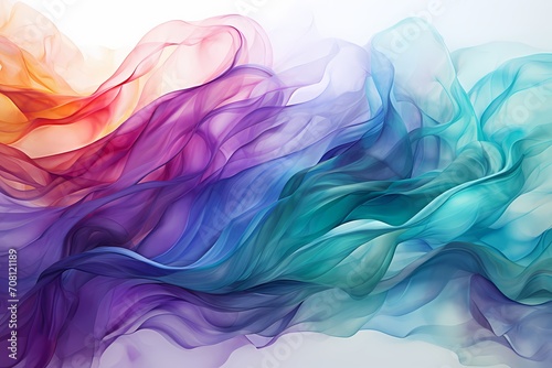 Liquid amethyst and emerald intermingling in a dynamic dance, producing an ethereal Abstract Wallpaper Background texturer